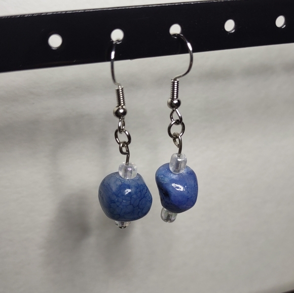 Winter Blue  Quartz Earrings - Picture 2 of 9